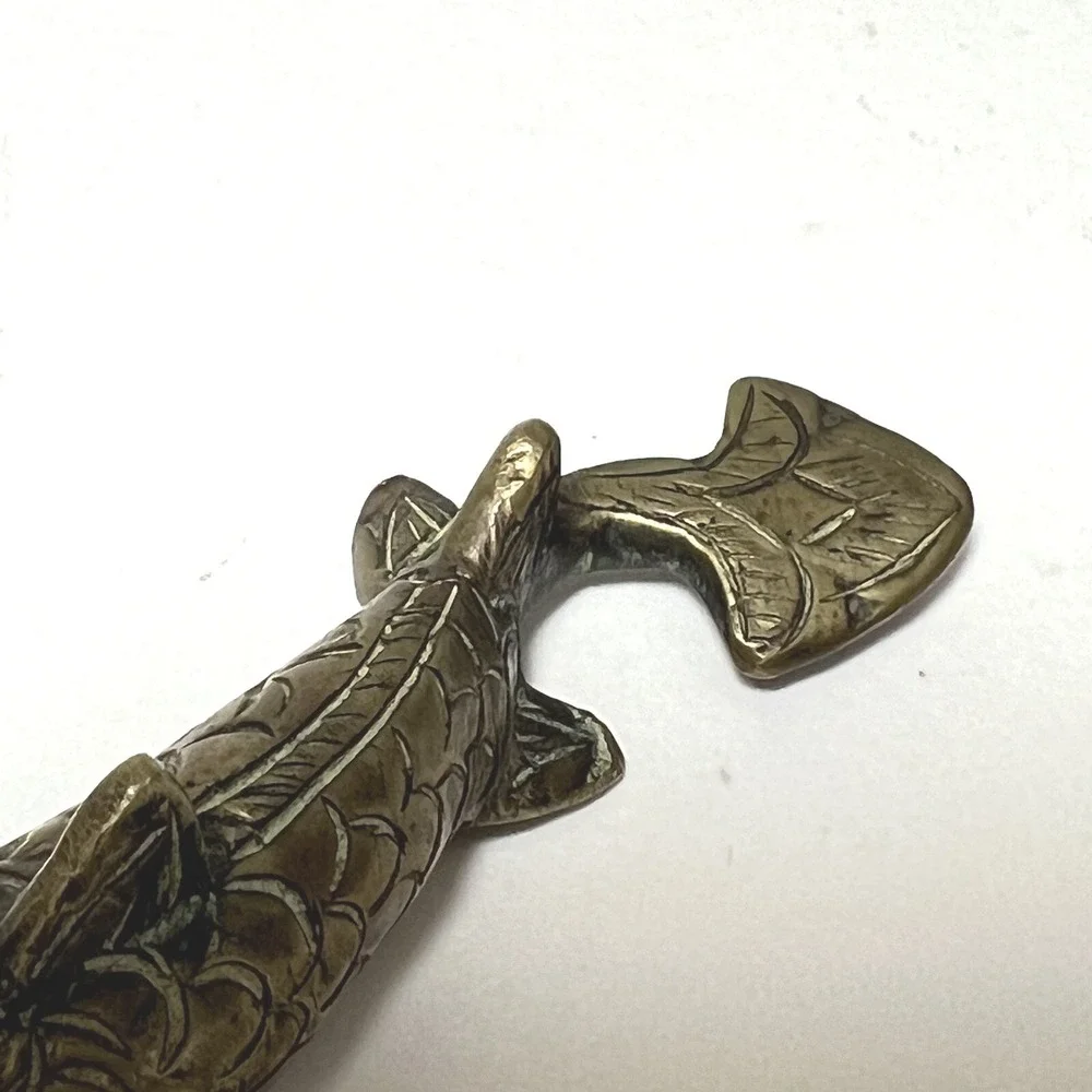 Antique Brass Fish‎ Surma Dani Eyeliner Vintage Old Rare Collectible